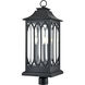 Mallorey 3 Light 28.89 inch Powder Coated Black Outdoor Post Lantern